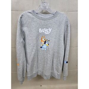 Bluey Bingo Graphic Sweatshirt Mens‎ Small Heather Gray Crewneck Long Sleeve SM